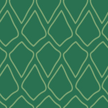 Dragon Scales Background Pattern, Seamless Repeat Vector Green On Green Surface Pattern Design