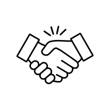 Handshake icon vector design illustration on a white background