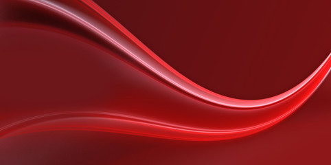 Wall Mural - Abstract background for design. Fractal red wave
