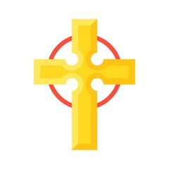 Celtic cross icon, Saint patrick's day related vector