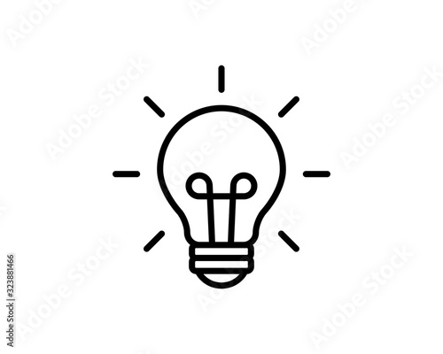 Light Bulb Logo Icon Vector Poster Mural XXL