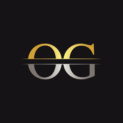 Wall Mural - Initial Monogram Letter OG Logo Design Vector Template. OG Letter Logo Design