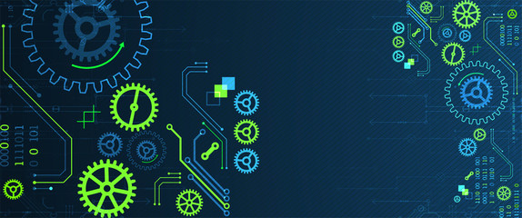 Abstract technology concept. Computer code background. Vector illustration
