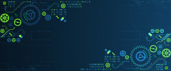 Aufkleber - Abstract technology concept. Computer code background. Vector illustration
