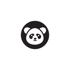 Canvas Print - Panda icon logo design vector template