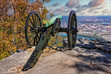 Civil War Cannon Overlooking Chattanooga Tennessee