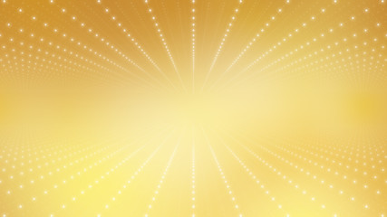 Abstract motion of gold white stars dots bubble on yellow champagne luxury background for celebration festival christmas holiday decoration overlay wallpaper with wave rotation flickering effects