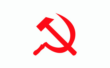 Communism and socialism symbol in vector illustration isolated on white background.