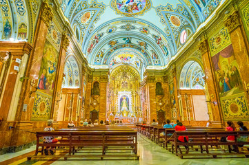 Wall Mural - The interior of Basilica Macarena in Seville, Spain