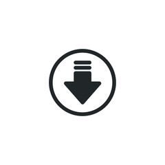 Fototapete - Download icon template color editable. Download symbol vector sign isolated on white background illustration for graphic and web design.