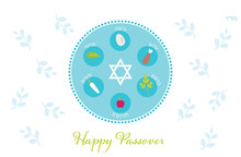 Happy Passover, Passover, Passover Jewish, Jewish Passover, Passover Happy, Passover Seder, Seder Passover, Card, Illustration, Passover Food, Symbols, Greeting Card, Symbol, Vector, Blue, White,
