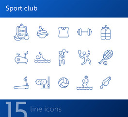 Canvas Print - Sport club. Sportsman, tennis, game. Physical activity concept. Can be used for topics like weightloss, leisure, entertainment