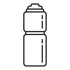 Poster - Camping thermo bottle icon. Outline camping thermo bottle vector icon for web design isolated on white background