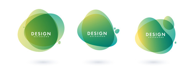 Wall Mural - set of round colorful vector shapes. abstract vector banners. design elements. vector illustration