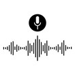 Sound audio wave. Voice message or recording voice. Vector illustration.