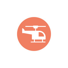 Poster - medical helicopter, block and flat style icon