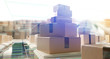shipping center postal parcel shipping parcels 3d-illustration