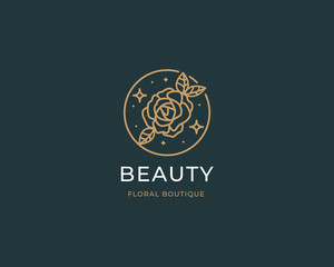 Wall Mural - Beauty salon or Flowers logo design