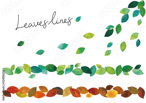 葉っぱライン Stock Vector Adobe Stock