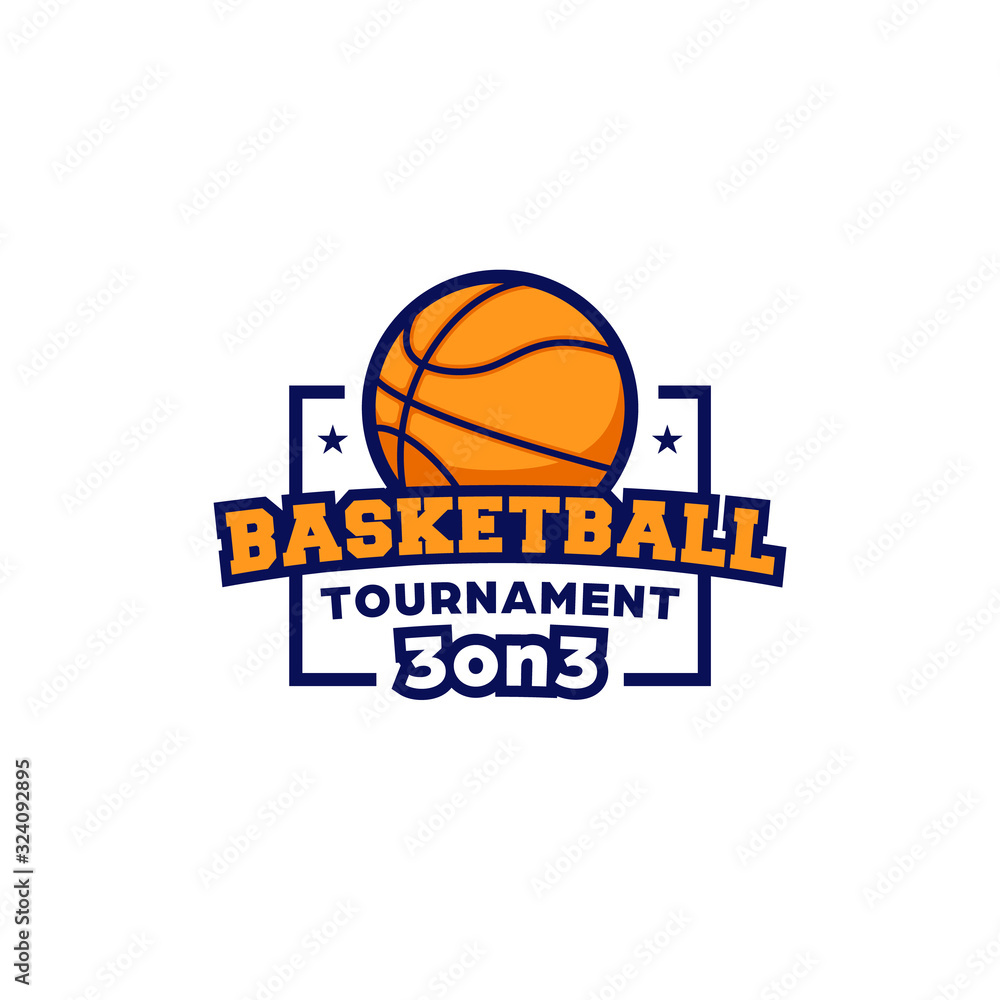 Basketball tournament 3 on 3 competition logo icon symbol badge sport Stock  Vector | Adobe Stock, image size:1000x1000
