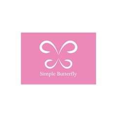 Sticker - Simple Butterfly logo template vector icon design