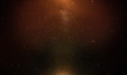 Wall Mural - abstract retro 1920 style vintage background of flickering gold tone particles and light flare