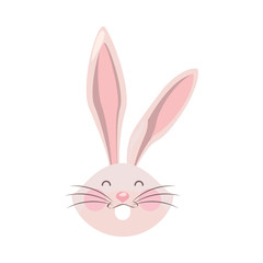 Wall Mural - cute rabbit easter head character