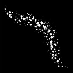 Wall Mural - white star way on black background vector illustration