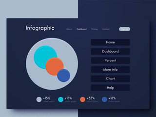 Vector graphic infographics. Template for creating mobile applications, workflow layout, diagram, banner, web design, business infographic reports