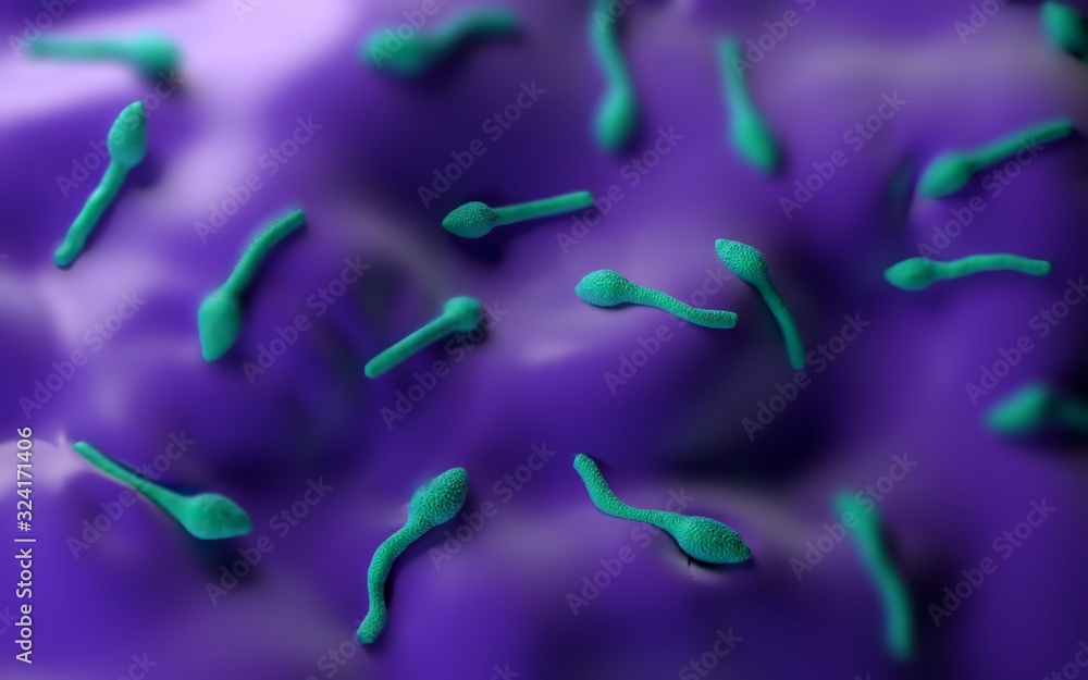 3d illustration - Clostridium Tetani Bacterium Stock Illustration ...