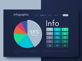 Vector graphic infographics. Template for creating mobile applications, workflow layout, diagram, banner, web design, business infographic reports