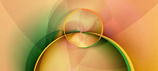 Wall Mural - abstract fresh modern background geometry lines waves gradients green color. Flat lay, creative design.