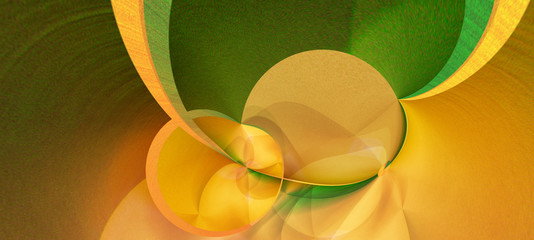 Wall Mural - abstract fresh modern background vegetable shapes fruit leaves yellow green color