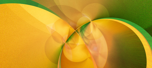 Wall Mural - abstract fresh modern background vegetable shapes fruit leaves yellow green color
