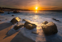 Monterey Coast At Sunset, California, United States.