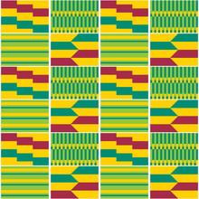 African Tribal Kente Cloth Style Vector Seamless Textile Pattern, Geometric Ghana Nwentoma Design 