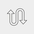 © LiveLove - U arrow icon vector illustration and symbol for website and graphic design