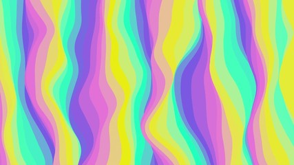 Wall Mural - looped animation. abstract colorful wavy background in bright blue, red, green, yellow and orange co