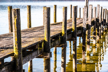 Poster - old wooden jetty