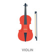 violin flat icon on white transparent background. You can be used black ant icon for several purposes.