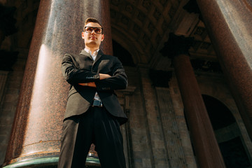 Poster - smiling young businessman