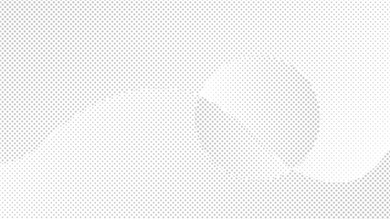 Poster - Modern halftone white and grey background. Design decoration concept for web layout, poster, banner. Abstract template. Trendy vector wallpaper. Artistic background. Creative abstract vector backdrop.