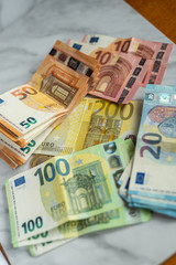 Canvas Print - colorfull european cash Euro currency money payment 