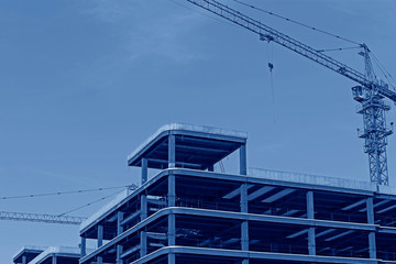 Poster - Construction site, building is under construction