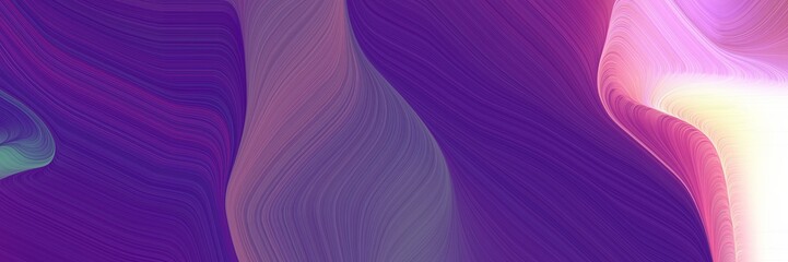Aufkleber - dynamic designed horizontal header with dark slate blue, pastel pink and pale violet red colors. dynamic curved lines with fluid flowing waves and curves