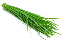 Garlic Chives Isolated On White Background
