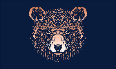 bear on dark background