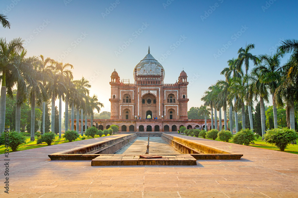 Tomb of Safdarjung in New Delhi, India. It was built in 1754 in the late Mughal Empire - obrazy, fototapety, plakaty 