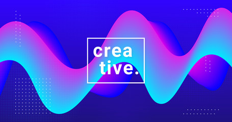 Poster - Abstract wavy fluid background vector design. Liquid gradient backdrop. Futuristic wallpaper.