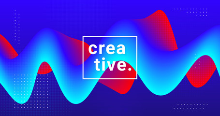 Poster - Abstract wavy fluid background vector design. Liquid gradient backdrop. Futuristic wallpaper.